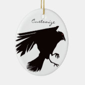 Black Raven Flying Thunder_Cove Keramisch Ornament (Rechts)