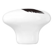 Black Raven Flying Thunder_Cove Keramische Knop (Zijkant)