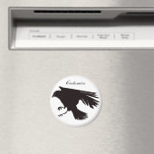 Black Raven Flying Thunder_Cove Magneet (Insitu (Vaatwasser))