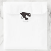 Black Raven Flying Thunder_Cove Ronde Sticker (Tas)