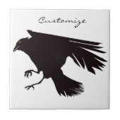 Black Raven Flying Thunder_Cove Tegeltje (Voorkant)