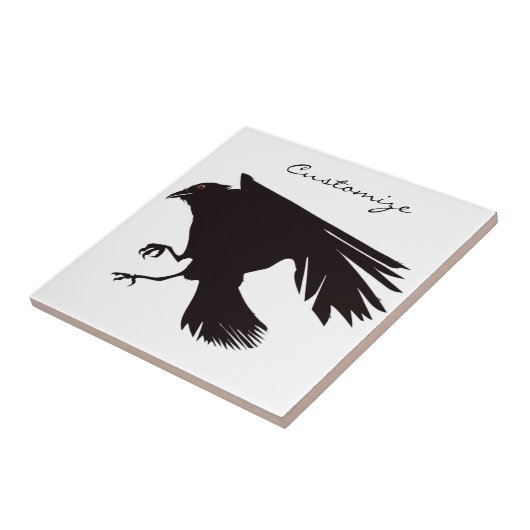 Black Raven Flying Thunder_Cove Tegeltje (Zijkant)