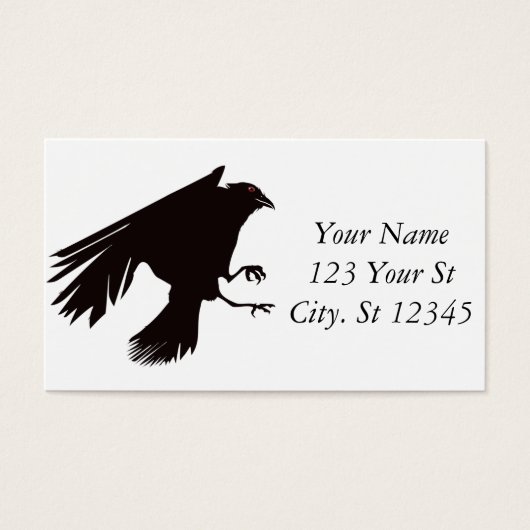 Black Raven Flying Thunder_Cove Visitekaartje (Voorkant)