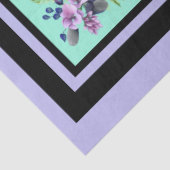 Black Raven gemengde Waterverf bloemen Tissuepapier (Detail)