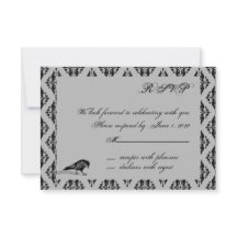 Black Raven Gothic Lijst Response Kaart