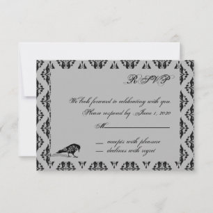 Black Raven Gothic Lijst Response Kaart