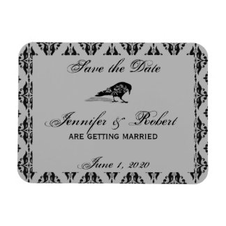 Black Raven Gothic Lijst Save the Date Magneet