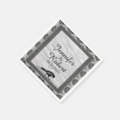 Black Raven Gotische Lijst bruiloft servet (Hoek)