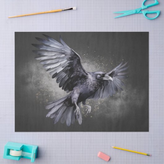 Black Raven Gotische Waterverf Tissuepapier (Craft)