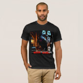 Black Raven | griezelig | Halloween | Zwart T-shir T-shirt (Voorkant volledig)