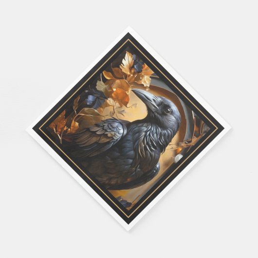 Black Raven Halloween Servet (Hoek)