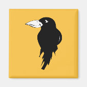 Black Raven Illustration Magneet (Voorkant)