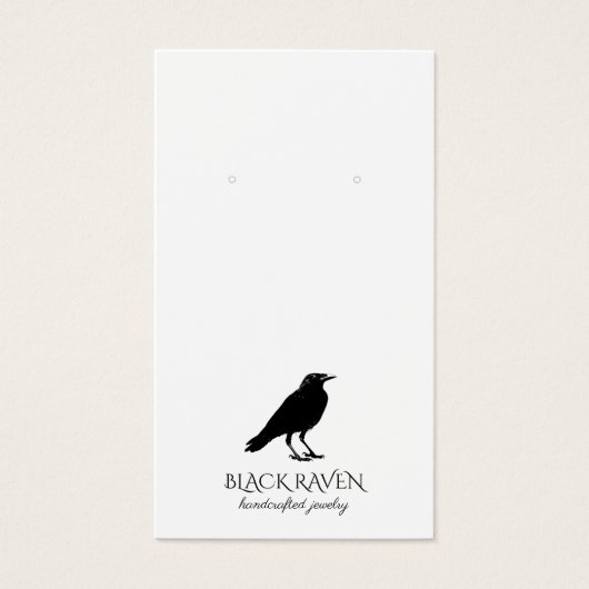 Black Raven Logo, Kaart voor juwelenweergave (Voorkant)