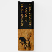 Black Raven Magic Halloween Feest  Spandoek (Verticaal)