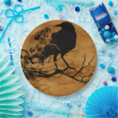 Black Raven Magic Halloween Party Papieren Bordje (Feest)