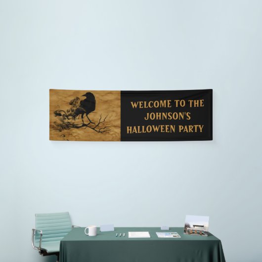 Black Raven Magic Halloween Party  Spandoek (Beurs)