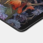 Black Raven met bloemen Gotisch ontwerp Bureaumat (Hoek)