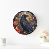 Black Raven met bloemen Gotisch ontwerp Grote Klok (Huis)