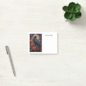 Black Raven met bloemen Gotisch ontwerp Post-it® Notes (Kantoor)