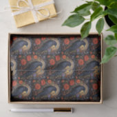 Black Raven met bloemen Gotisch ontwerp Tissuepapier (Geschenk)