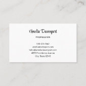 Black Raven met bloemen Gotisch ontwerp Visitekaartje (Achterkant)