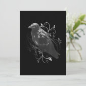 Black Raven met Filigree Leaves Odin Vikings Dark Save The Date (Staand voorkant)