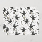Black Raven, Moon and Wild Planten Witchcraft Briefkaart (Voorkant / Achterkant)