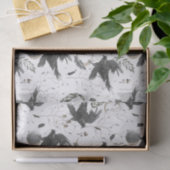 Black Raven, Moon and Wild Planten Witchcraft Tissuepapier (Geschenk)