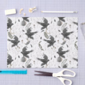 Black Raven, Moon and Wild Planten Witchcraft Tissuepapier (Craft)