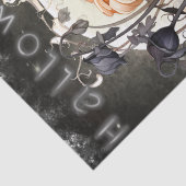 Black Raven Moon Dead Floral Halloween Tissuepapier (Detail)