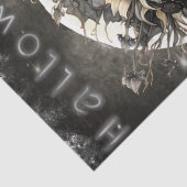 Black Raven Moon Dead Floral Halloween Tissuepapier (Detail)