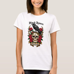 Black Raven Mysterious Gothic T-shirt