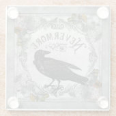  Black Raven Nevermore Halloween Glazen Onderzetter (Achterkant)