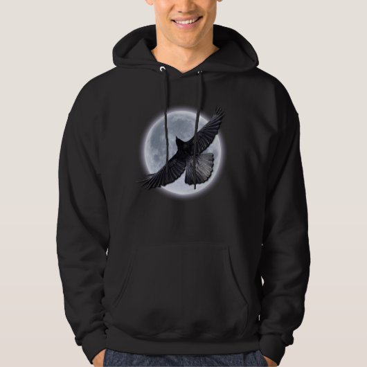 BLACK RAVEN OMARMEN VAN DE MAAN Hoodie (Voorkant)