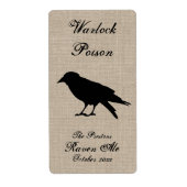 Black Raven on Burlap beer Label (Voorkant)