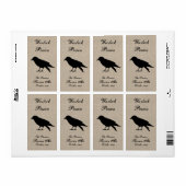 Black Raven on Burlap beer Label (Full Sheet)