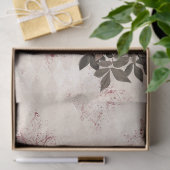 Black Raven op Branch Burgundy Damask Decoupage Tissuepapier (Geschenk)