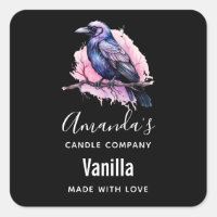 Black Raven op een Branch Candle Business