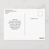 Black Raven op een Branch Illustratie Dank U Briefkaart (Achterkant)