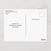 Black Raven op een tak Illustratie Halloween Briefkaart (Achterkant)