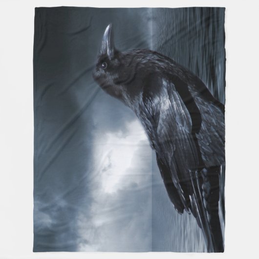 Black Raven op Fleece Blanket (Voorkant)