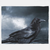 Black Raven op Fleece Blanket (Voorkant (Horizontaal))