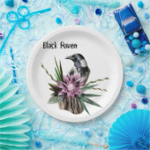 Black Raven Papieren Bordje (Feest)