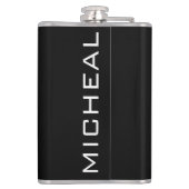 Black Raven Personalize Name Flask Heupfles (Achterkant)