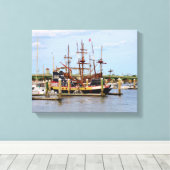Black Raven Pirate Ship Wrapped Canvas (Insitu (Houten vloer))
