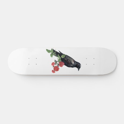 Black Raven & Red Roses Skate Deck (Horizontaal)