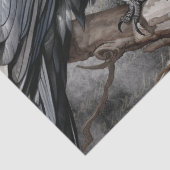 Black Raven Roos Whimsical Tissuepapier (Detail)