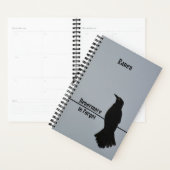 Black Raven Silhouette Nevermore om Gothic te verg Planner (Display)