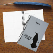 Black Raven Silhouette Nevermore om Gothic te verg Planner