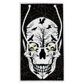Black Raven Skeleton Skull Gift Bag Klein Cadeauzakje (Achterkant)